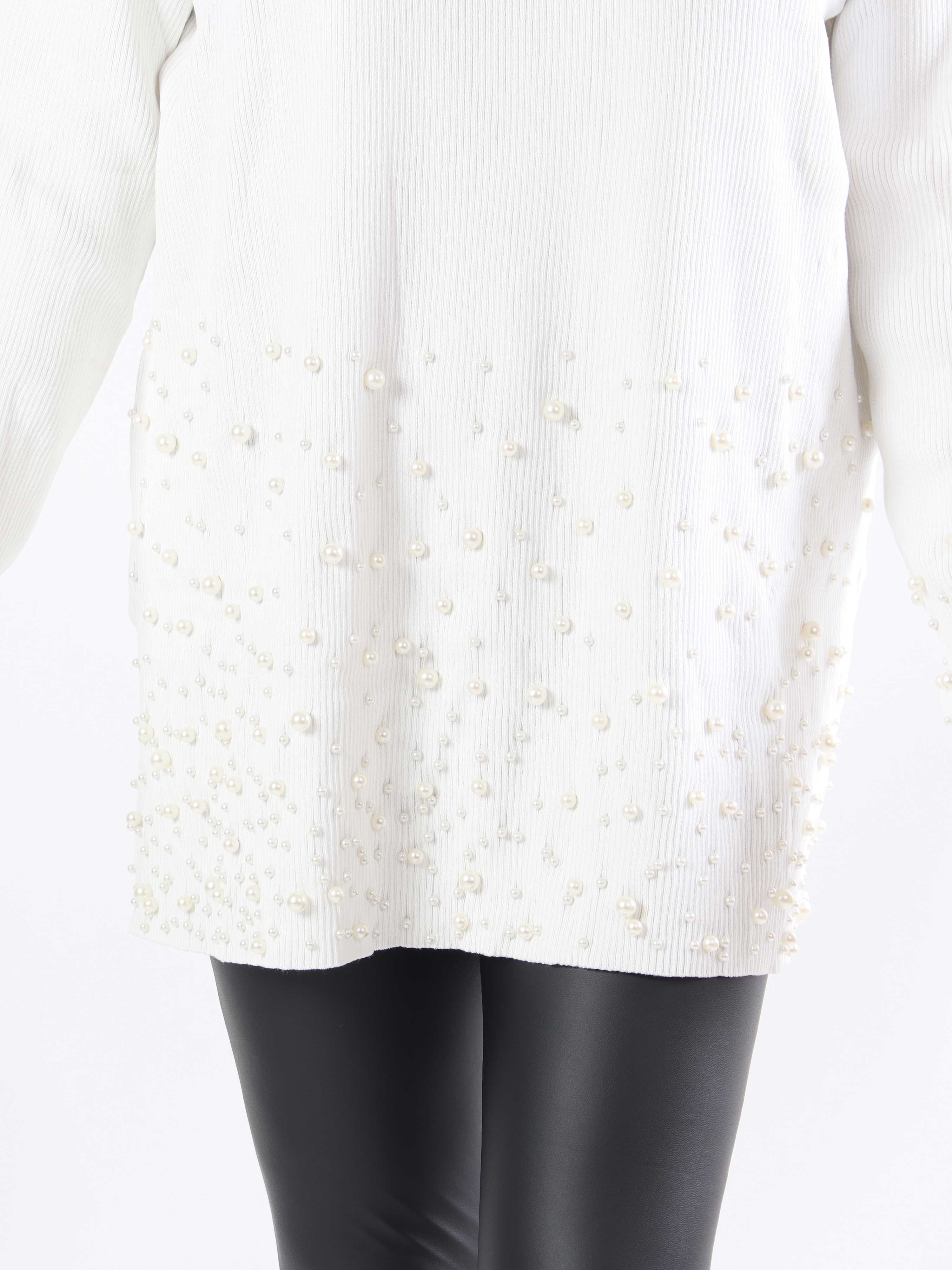 Diantha - Bluse i viskose med perler og masser af stræk